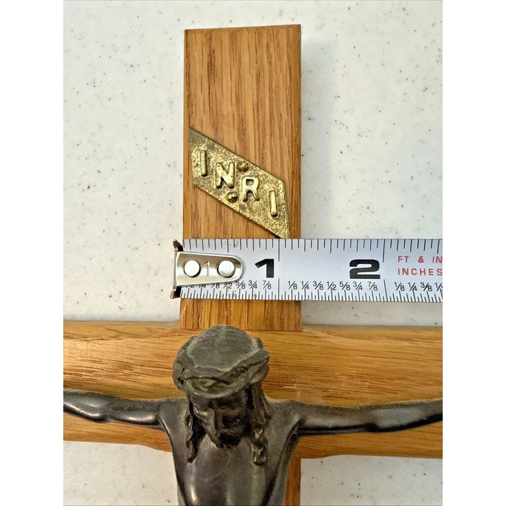 Wooden Wall Crucifix Cross Jesus INRI Religious Catholic Wall Hang
